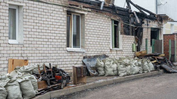 Professional Fire Damage Restoration technician working in Leesburg, VA